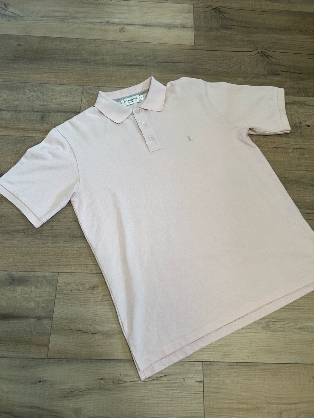 Yves Saint Laurent Pale Pink Men's Polo Shirt